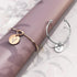 Fancy Alphabet Letter Initial Bangle in Rose Gold -A